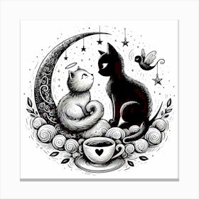 Feline Cat Creative Artwork Illustration 33 Canvas Print