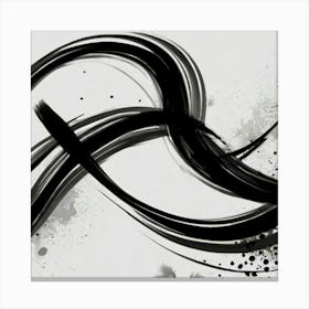 Abstract Black And White Painting Canvas Print
