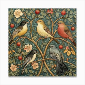 Birds In A Tree Art 7 Canvas Print