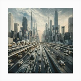 Futuristic Cityscape Canvas Print