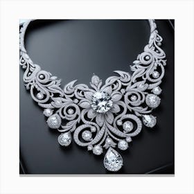 A beautiful diamond necklace Canvas Print