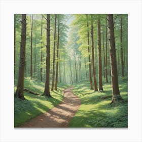 Path In The Woods 12 Canvas Print