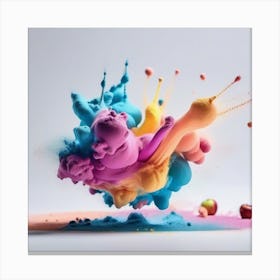 Colorful Paint Splash Canvas Print