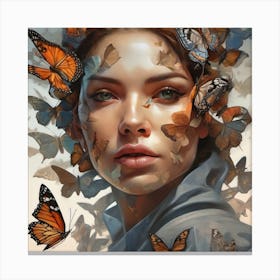 Butterfly Girl Canvas Print