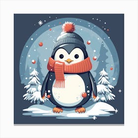 Winter Penguin Canvas Print