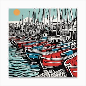 Boats In Harbour 1 Canvas Print