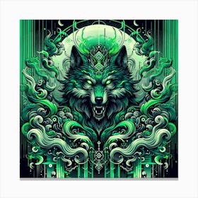 PSYCHEDELIC WOLF DIRK Canvas Print