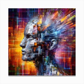 Abstract Portrait Of A Woman Canvas Print