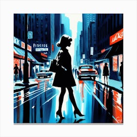 Night On The Town Canvas Print