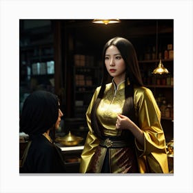 Armored Girl Canvas Print