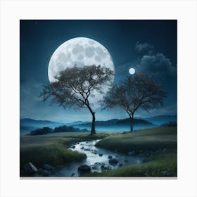 Full Moon In The Sky 1 Canvas Print