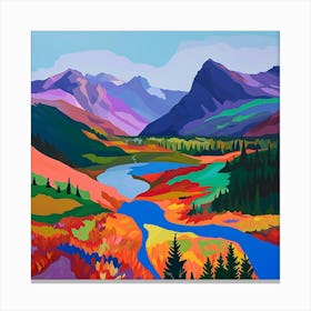 Colourful Abstract Jasper National Park Canada 5 Canvas Print