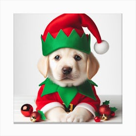 Christmas Puppy Canvas Print