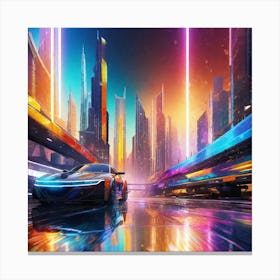 Futuristic City 97 Canvas Print