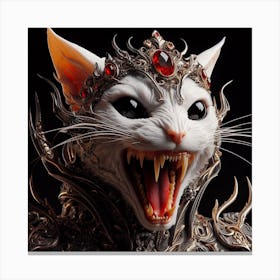 Cat With Teeth 1 Canvas Print