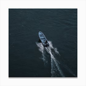 Speed Boat In The Water Canvas Print