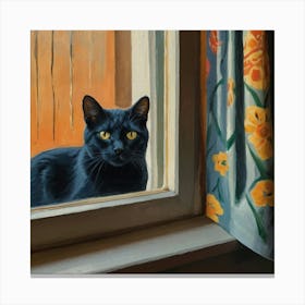 Cat In The Window 1 Canvas Print