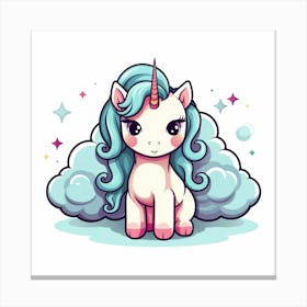 Cute Unicorn 696 Canvas Print