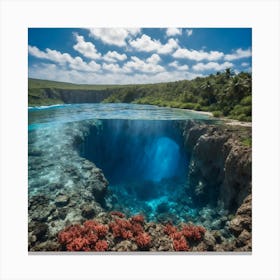 Underwater and Clouds Canvas Print