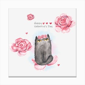 Happy Valentine'S Day Canvas Print