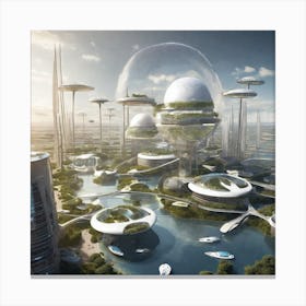 Futuristic City 122 Canvas Print