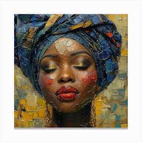 African Woman In A Turban Canvas Print