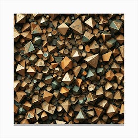 Metal Triangles Background Canvas Print