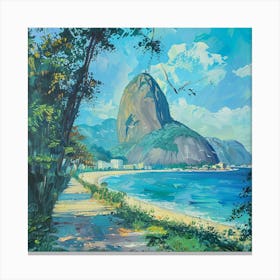 A Sugarloaf Mountain In Rio De Janeiro Oil Paint 1719996612 1 Canvas Print