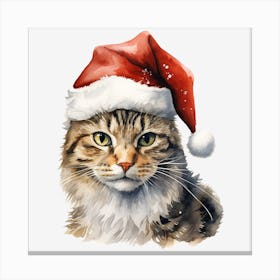 Santa Cat 45 Canvas Print