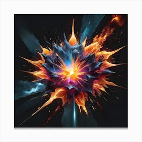 Fiery Explosion Canvas Print