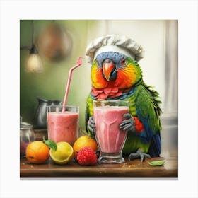 Chef Parrot 2 Canvas Print