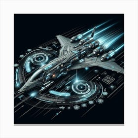 Futuristic Spaceship 24 Canvas Print