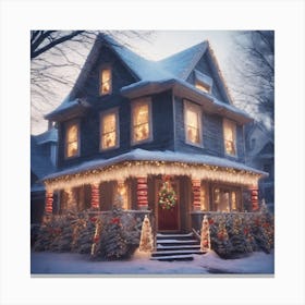 Christmas House 86 Canvas Print