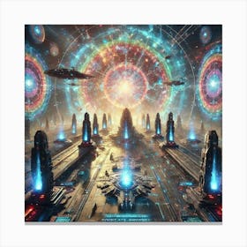 A Stunning Depiction Of The Nexus Citadel S Access Canvas Print