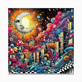 Moon City Canvas Print