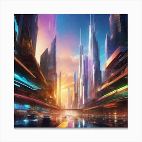 Futuristic City 77 Canvas Print