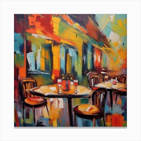 Cafe In Paris 1 Canvas Print