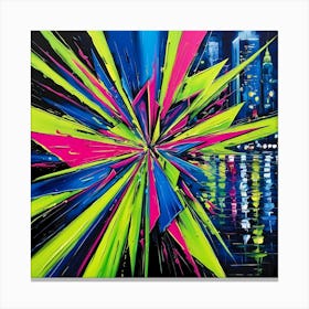 Neon Burst 1 Canvas Print