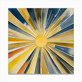 Sunburst Watercolor Canvas Print