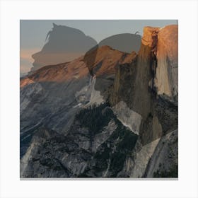 Silhouette Of Yosemite Canvas Print