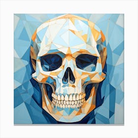 Skull In Polygons Canvas Print