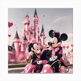 Mickey And Minnie Canvas Print