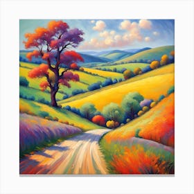 a little bit Clarice Cliffe Canvas Print