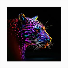 Neon Leopard 3 Canvas Print