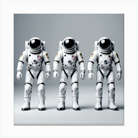 Three Astronauts Canvas Print