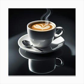 Coffee Cup With Steam 15 Canvas Print