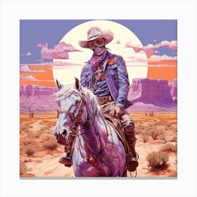 Skeleton Cowboy 1 Canvas Print