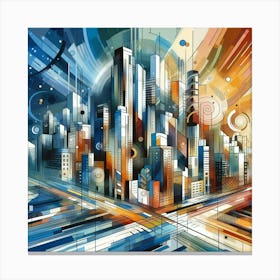 Abstract Cityscape 16 Canvas Print