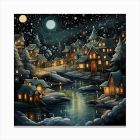 Spectral Sparkle in Silent Night Canvas Print