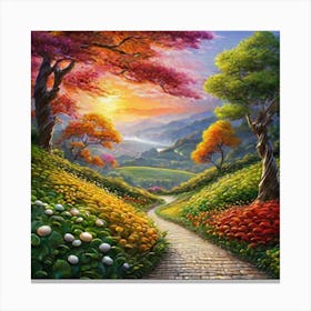 Sunset Path Canvas Print